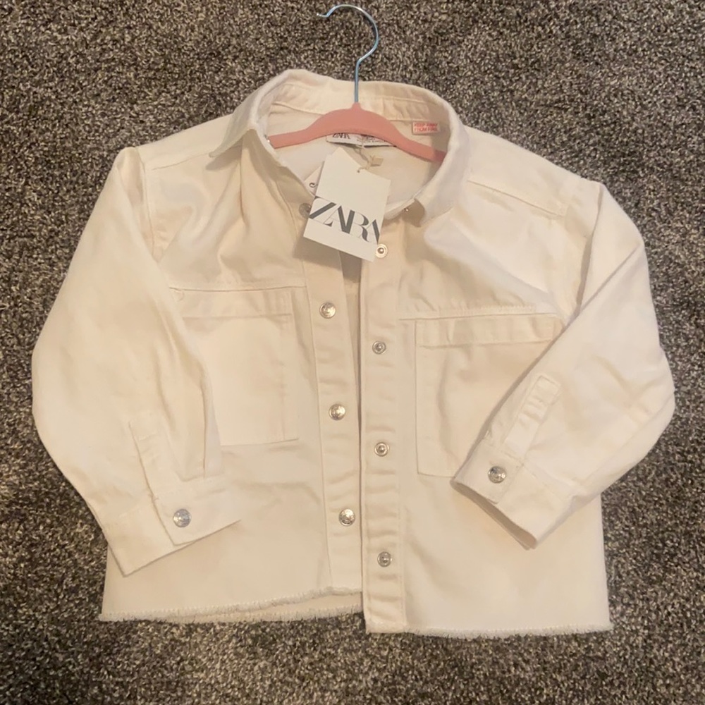 White jean jacket - Zara - new with tags